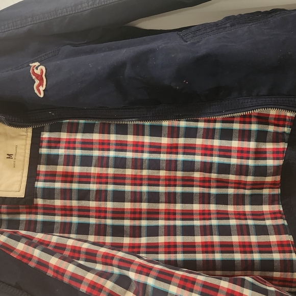 Men hollister jacket (plaid) bomber jacket sz M - Picture 2 of 5